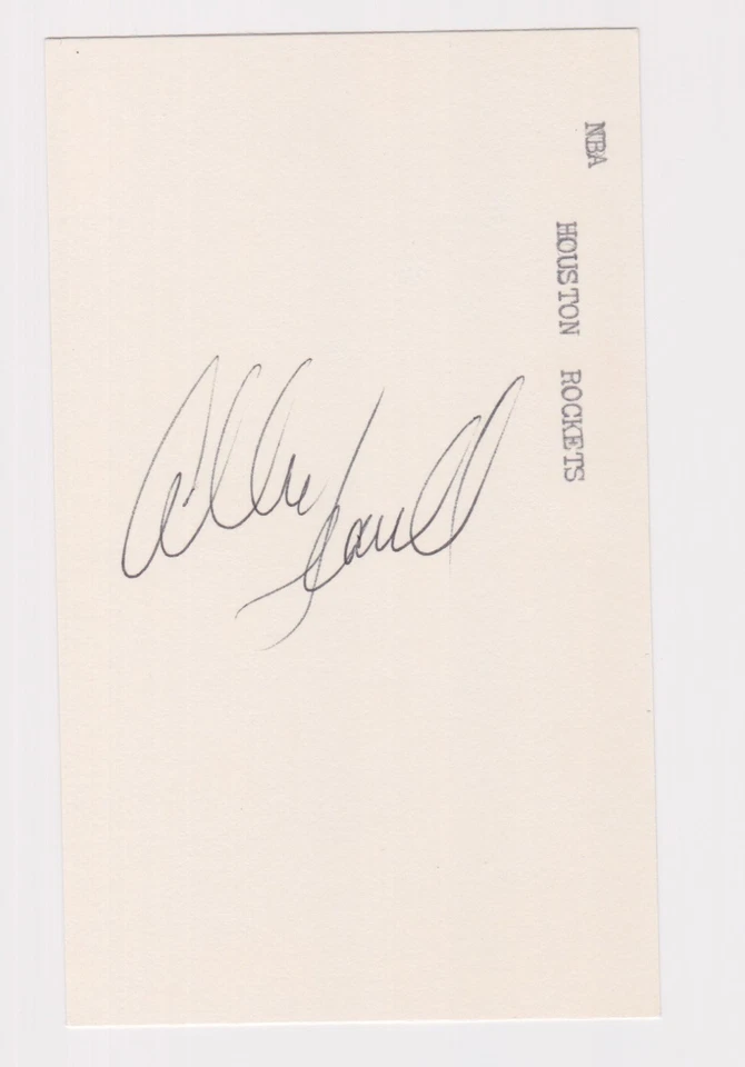 Allen Leavell vtg signed 3x5 index card Oklahoma State Houston Rockets - Image 1 of 1