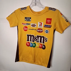 Kyle Busch NASCAR Short Sleeve Shirt Size S Yellow MM Joe Gibbs Racing - Picture 1 of 13