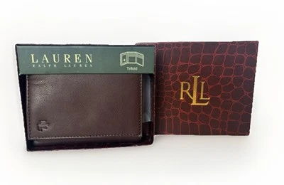 Cartera de cuero bruñido Lauren by Ralph Lauren para hombre Foto 1 de 2