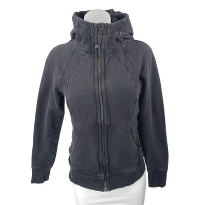 Sudadera con capucha negra manga larga Lululemon Scuba para mujer talla 6 Foto 1 de 4