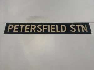 PETERSFIELD STN STATION - Aldershot 298 Bus Destination Blind 1960s 31” Gift - Picture 1 of 13