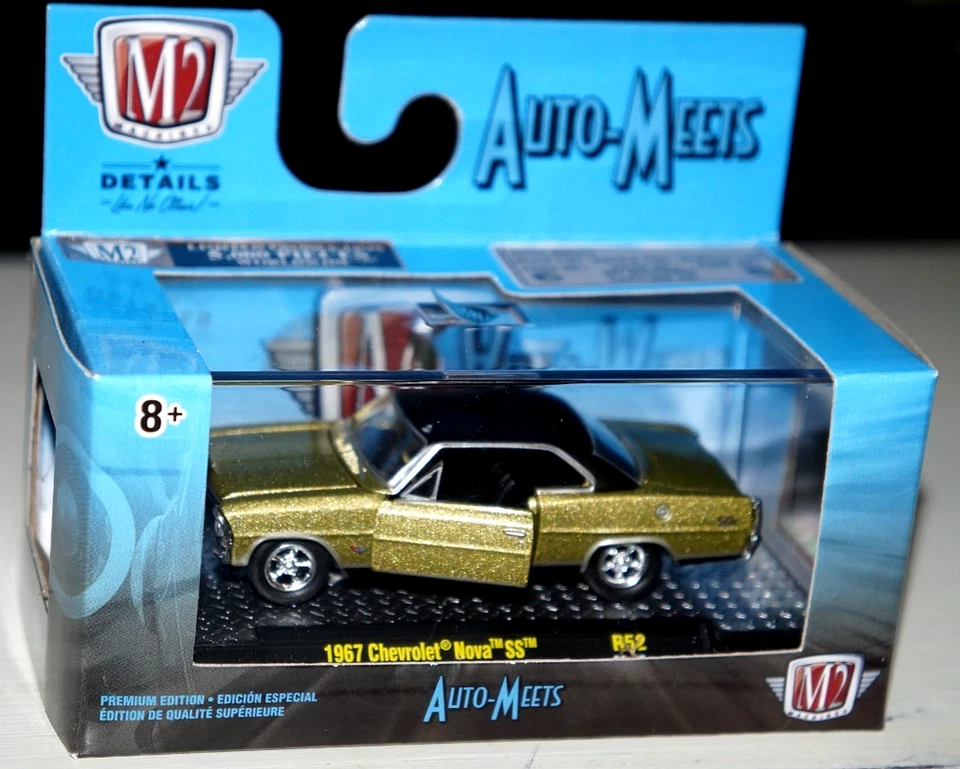 M2 Machines 1/64 67 1967 Chevrolet Nova SS Gold Chevy Car Model Toy New - Image 1 of 1