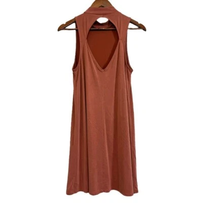 Vestido Swing American Eagle Pequeno Modal Recortado Ferrugem Terrosa Boho Cowgirl Ocidental - Imagem 1 de 4