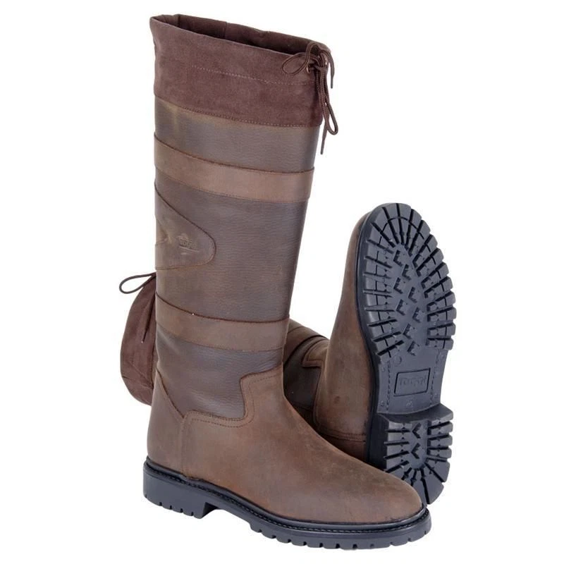 Toggi Quebec Waterproof Long Country Boots Leder, braun, Wanderschuhe, Freizeit