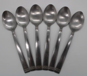 6 Soup Spoons - Cambridge - DANIELLE pattern - Set of 6 - Stainless Flatware - Picture 1 of 15