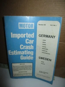 Motor Imported Car Crash Estimating Guide, November 1979 , Vol.6. No. 5 - Picture 1 of 7