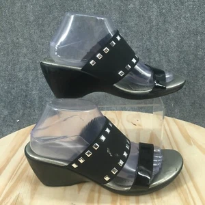 Sandalias Dexflex by Dexter para mujer 9 cuñas correas dobles negras con tachuelas informales - Imagen 1 de 17
