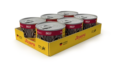 JOSERA Beef Nassfutter (6 x 200 g) | mit Rind, Lachsöl & Omega-3 | getreidefrei - Bild 1 von 3