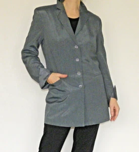Women Elegant/Casual Business Blazer Suit Jacket silver gray, size SMALL (6) - Picture 1 of 11