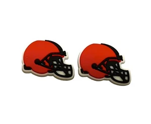 Cleveland Browns NFL Football Team Shoe Charms - Set Of 2 Clog Sports - Picture 1 of 4