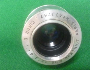 Cinor B 1 : 1.9 F= 25 Som Berthiot Paris Lens Vintage # A73767 - Picture 1 of 7