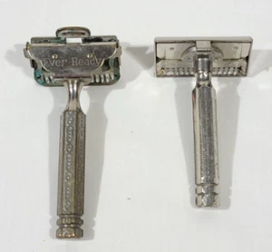 Lot of  2 Vintage Razors! Ever Ready Single Edge Safety Razors - Picture 1 of 3