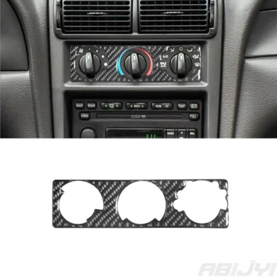For Ford Mustang 2001-2004 Carbon Fiber Interior Climate Control Cover Trim - Image 1 of 4