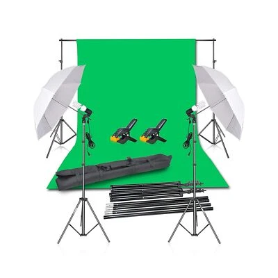 EMART Photography Backdrop Continuous Umbrella Studio Lighting Kit, Muslin Ch... - Image 1 of 4