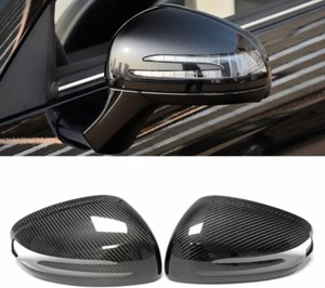 Carbon Fiber Side View Mirror Cover Caps for SLK R172 R231 C197 C190 2011-22 L+R - Picture 1 of 7