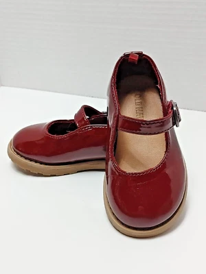 Toddler Girl Shoes Old Navy Burgundy Patent Leather Mary Janes sz 9 Foto 1 de 4
