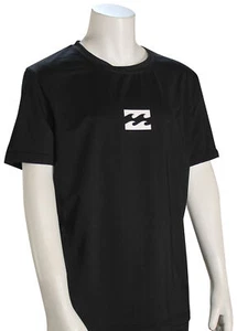 Billabong Boy's All Day Wave SS Surf Shirt - Black - New - Picture 1 of 1