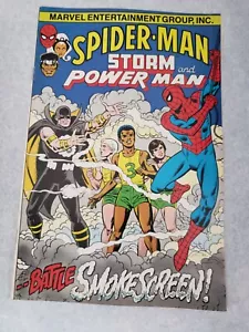 Marvel Spider-Man Storm & Power Man Battle Nebelwand! 1991 Comicbuch - Bild 1 von 2