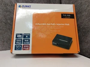 Planet HPOE-460 4-Port 802.3at High Power over Ethernet Injector Hub - Picture 1 of 6