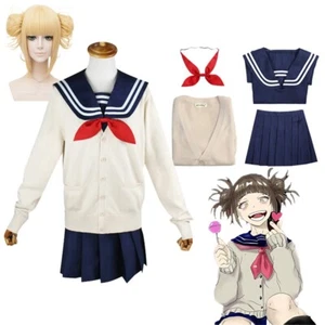 My Hero Academia Himiko Toga Cosplay Costume Wig JK Uniform Full Set Outfits - Picture 1 of 15