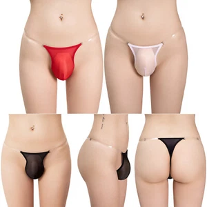 Herren Clubwear G-String Unterwäsche Micro Slip Transparent T-Back Transparent Beutel - Bild 1 von 73