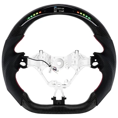 Volante LED de fibra de carbono real para TOYOTA 86 GT86 Subaru BRZ 2016-2020 Foto 1 de 4