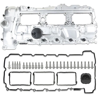Cubierta de válvula de ALUMINIO con junta y tapa para BMW 135i 335i 535i 640i 740i X3 X5 N55 Foto 1 de 4