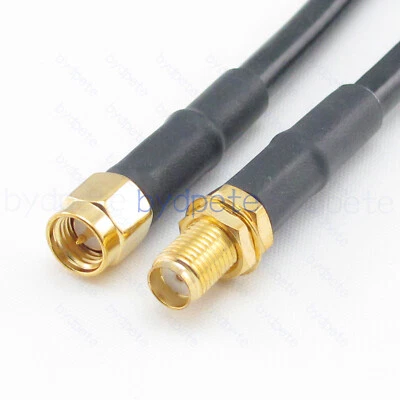 SMA Male to SMA Female RG58 Coaxial Cable RF Kable 50Ohm extended extension lot - Image 1 of 4