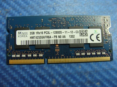 Asus Q301LA-BSI5T17 13.3" Genuine 2GB 1RX16 Memory RAM PC3L-12800S-11-12-C3 - Image 1 of 2