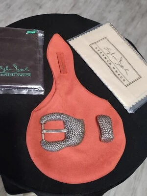 NUEVO .925 Stephen Dweck Plata de Ley Exclusiva Tallada Animal Hebilla de Cinturón Foto 1 de 4