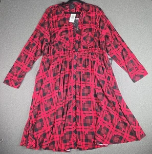 Torrid Disney Hemdblusenkleid 2x rot schwarz Mickey Knopfleiste - Bild 1 von 6