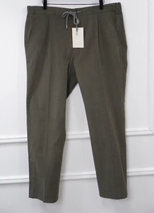 Hommes Suitsupply Ames Pli Es Pantalon Avec Cordons Vert EU56 UK/US46 JNJ395 - Picture 1 of 7