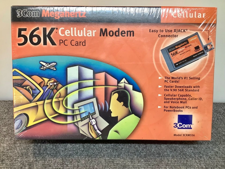 3Com Megahertz 56K Cellular Modem PC Card NEW IN BOX old school NOS vintage GD - Image 1 of 4