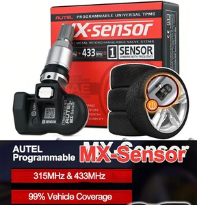 2IN1 Autel MX-Sensor Universal Programmable TPMS 315MHz&433MHz Metal Sensor Stem - Picture 1 of 15