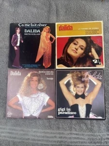 Dalida 7" Vinyl Records With Sleeves - Vintage French EPs & Singles Lot Of 4 45R - Imagen 1 de 11