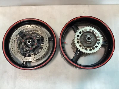 08-16 Honda CBR1000RR llantas delanteras traseras rotores piñón buje negro OEM Foto 1 de 4