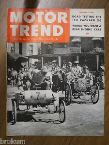 MOTOR TREND FEBRUARY 1951 ROAD TESTING THE 1951 PACKARD 200 - Imagen 1 de 3