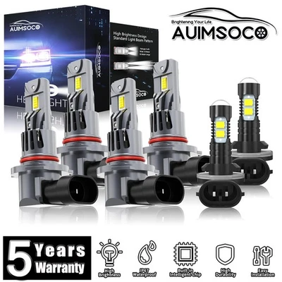 Para Chevrolet K2500 1999-2000 6x faros LED haz alto-bajo bombillas antiniebla súper brillantes Foto 1 de 4