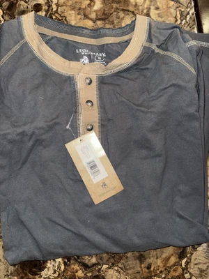 Legendary Whitetails Mens Size XL Gray Longsleeve Recluse Henley Shirt - Image 1 of 3