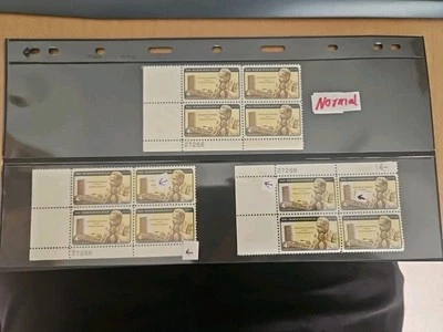 1962 US Stamps ( Block Of 4 ) - 4c Multiple Color Shift Error/ Normal (SC.#1203) - Image 1 of 4