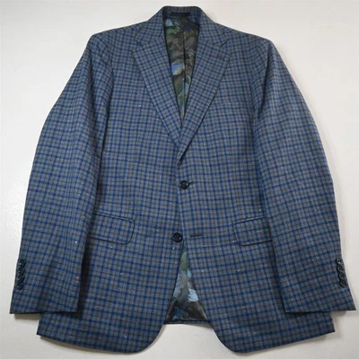 Blazer Traje Chaqueta Abrigo Deportivo Tallia 42L Azul Lana Guinga Lino Para Hombre Foto 1 de 4