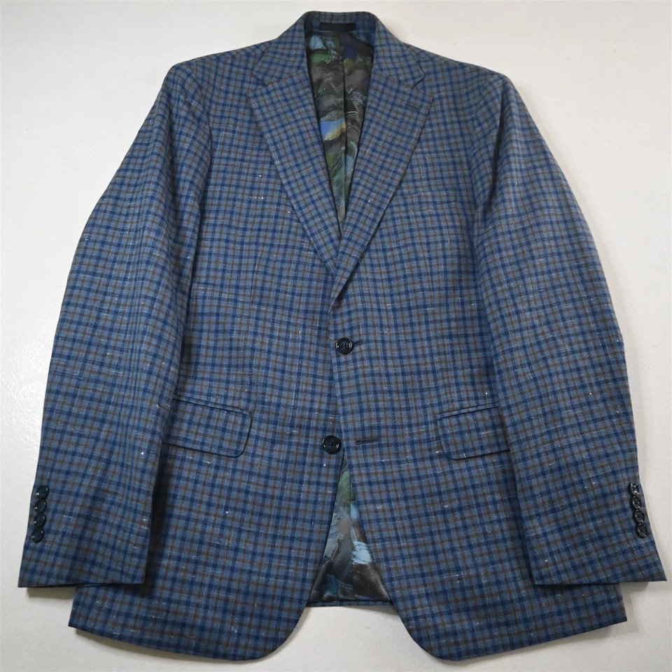 Blazer Traje Chaqueta Abrigo Deportivo Tallia 42L Azul Lana Guinga Lino Para Hombre Foto 1 de 4