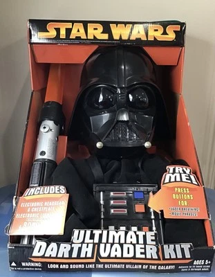NRFB 2005 ULTIMATE DARTH VADER 4pc KIT - headgear,Chest plate,Lightsaber,Cape - Image 1 of 3