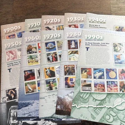 US Scott # 3182-3191, MINT/NH Celebrate the Century Sheet Set of 10! SCV $130.00 - Image 1 of 4