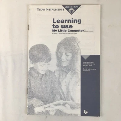 Texas Instruments My Little Computer 1989 Instructions & Operating Guide TI toy - Image 1 of 4