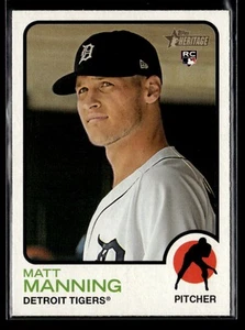Matt Manning RC - 2022 Topps Heritage Rookie #227 Detroit Tigers - Picture 1 of 2