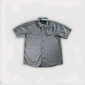 Huk Performance Short Sleeve Vented Fishing Outdoor Gray Shirt Size Medium  - Picture 1 of 10