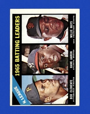 1966 Topps Set-Break #215 Clem/Aaron/Mays como nuevo *GMCARDS* Foto 1 de 2