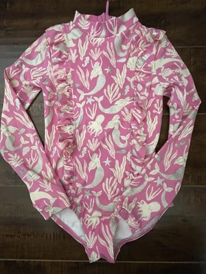 Traje de baño con estampado de sirena Mini Boden Rashguard 8/9 años Foto 1 de 4