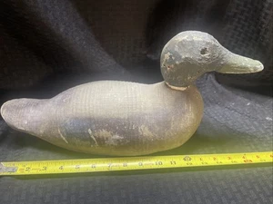 Antique Hand Carved Wooden Duck Decoy - Picture 1 of 10